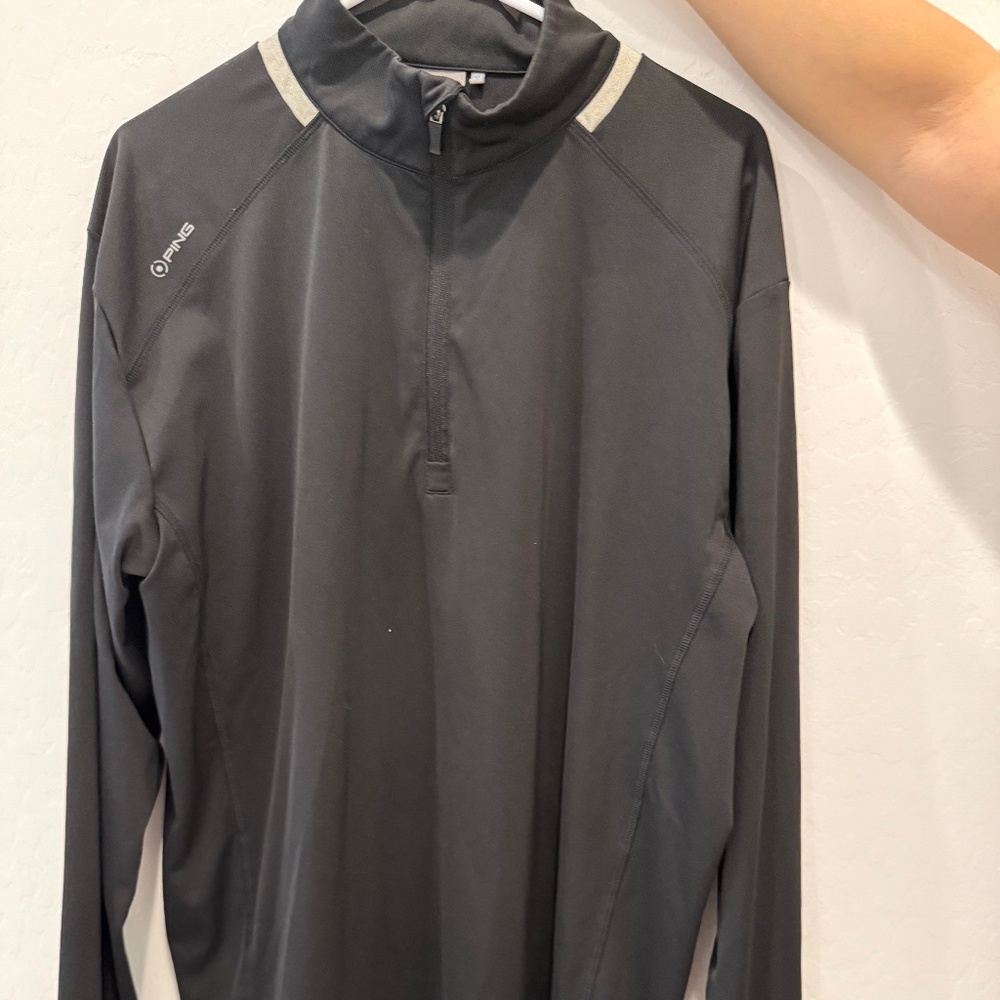 Black PING workout sweater